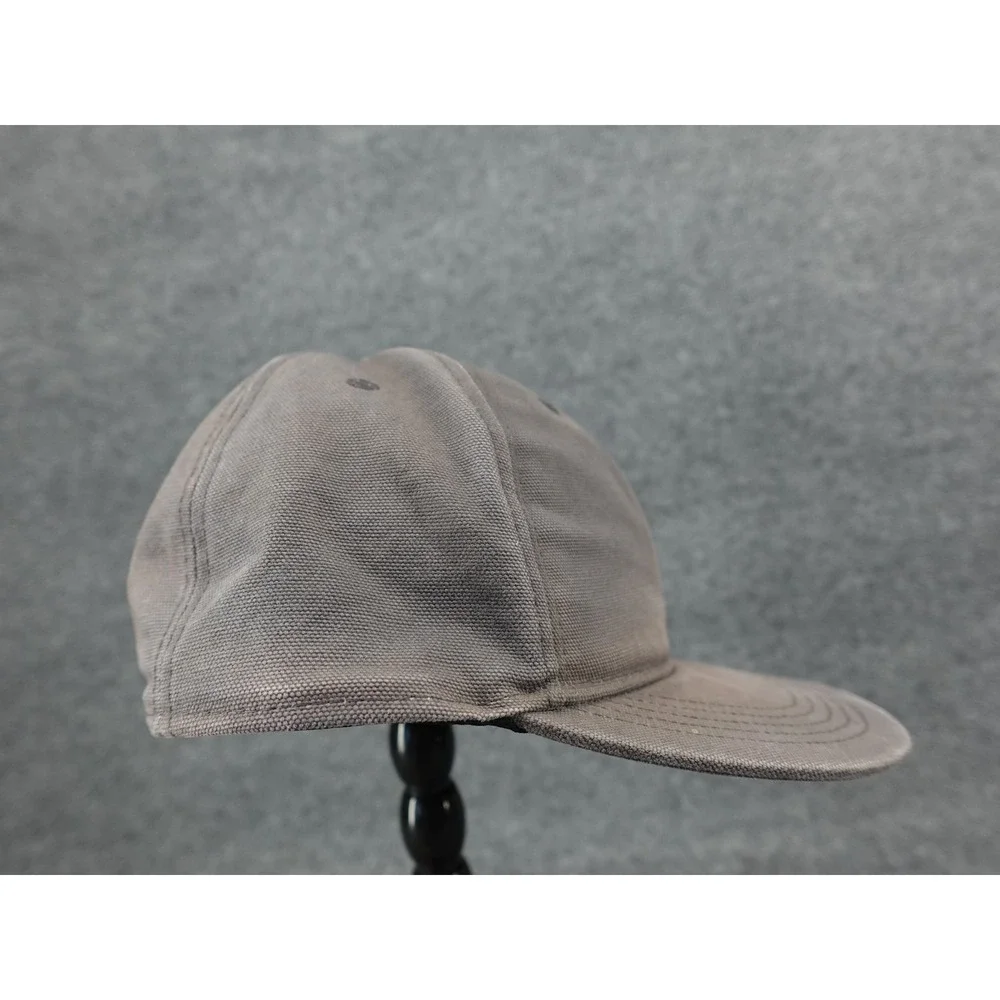 Carhartt Snapback Hat Mens OSFM Gray Faded Canvas Workwear Logo Cap